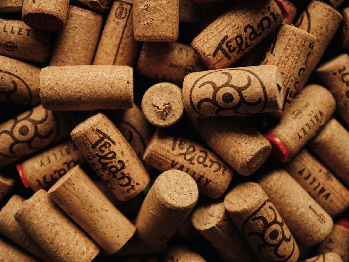 Close-up of wine corks